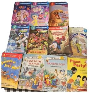I Can Read Books Step Into Reading Levels 1 ,2 ,3 Lot of 11 Childrens Books